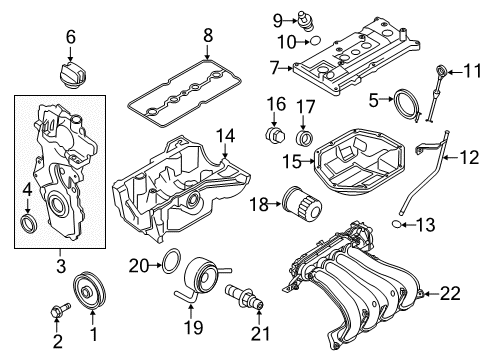 2018 Chevrolet City Express Intake Manifold Drain Plug Diagram for 19317834