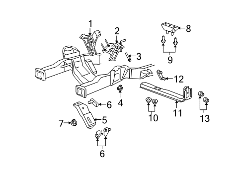 2013 Ford E-350 Super Duty Engine & Trans Mounting Bracket Bolt Diagram for -N807396-S100