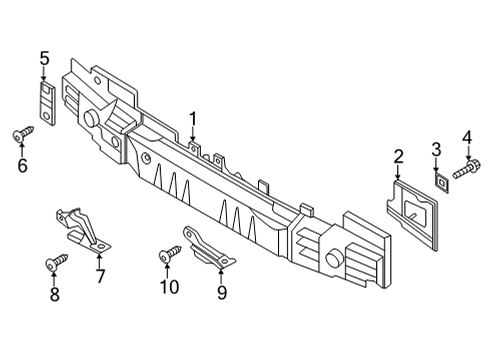 2022 Genesis G80 Bumper & Components - Rear Bolt Diagram for 11456-08256-B