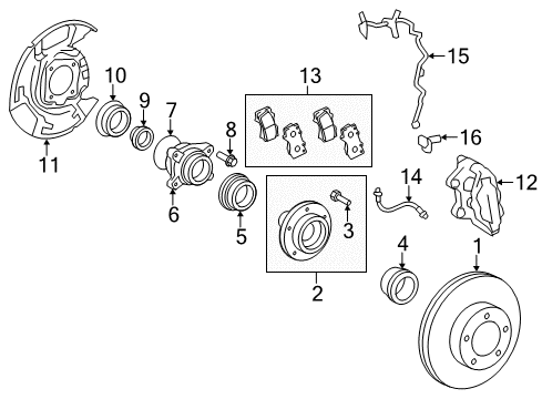 2014 Toyota Tundra Anti-Lock Brakes Actuator Assembly Diagram for 44050-0C510