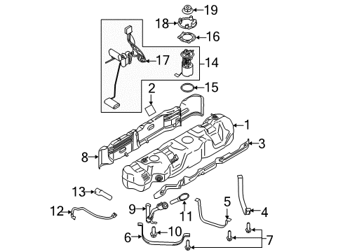 2017 Ford Transit-150 Fuel Supply Filler Pipe Diagram for JK4Z-9034-G