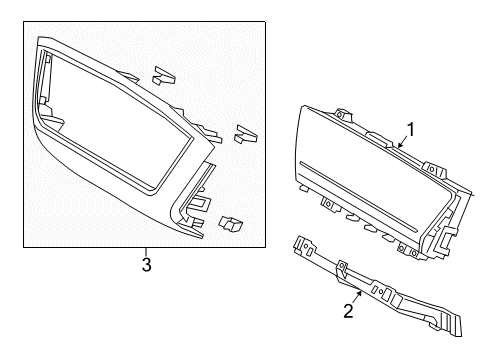 2020 Honda HR-V A/C & Heater Control Units Panel *NH892L* Diagram for 79601-T7J-H61ZA