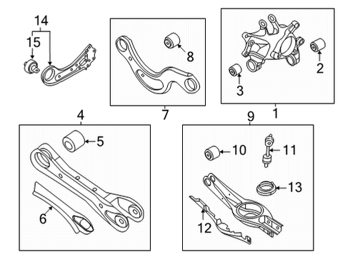 2022 Hyundai Tucson Rear Suspension BUSH-UPR ARM Diagram for 55138-N9100