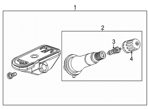 2022 GMC Yukon XL Tire Pressure Monitoring Control Module Diagram for 85521147