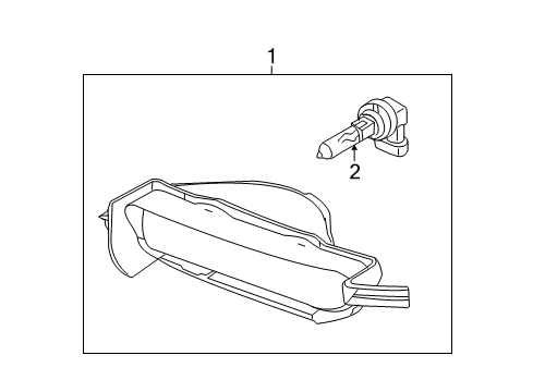 2006 Lincoln Town Car Bulbs Fog Lamp Diagram for 6W1Z-15201-A