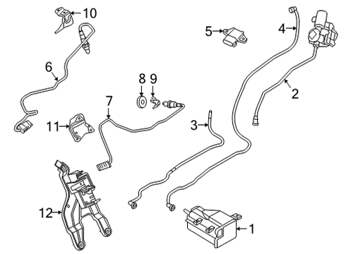 2020 BMW X6 Powertrain Control Activated Charcoal Filter Diagram for 16137475444