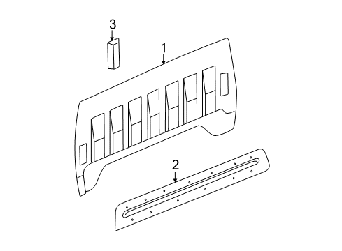 2007 GMC Sierra 3500 HD Back Panel Panel Asm-Body Rear Inner Diagram for 10377494