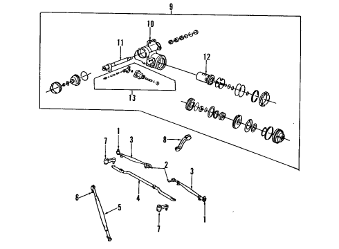 1987 Dodge B350 P/S Pump & Hoses, Steering Gear & Linkage Hose Diagram for 3815995