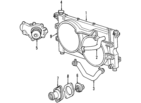 2002 Dodge Caravan Cooling System, Radiator, Water Pump, Cooling Fan Relay-Radiator Fan Diagram for 68310219AA