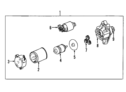 2011 Toyota Yaris Starter Starter Diagram for 28100-21063