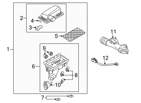2008 Ford Explorer Sport Trac Powertrain Control Lower Tray Diagram for 6L2Z-9A600-BA