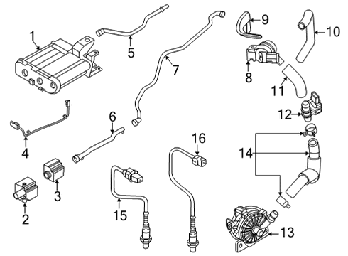2021 Kia Sorento Powertrain Control HOSE-APP PRESSURE SENSOR(IN) Diagram for 28923-2M600