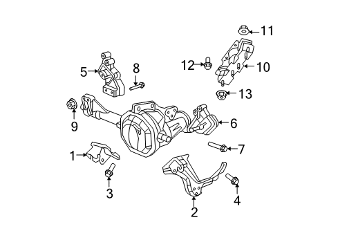 2006 Dodge Ram 1500 Engine & Trans Mounting Bracket-Engine Mount Diagram for 55366767AD