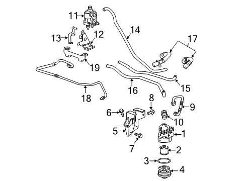 2015 Chevrolet Impala Fuel System Components Regulator Retainer Diagram for 22986601
