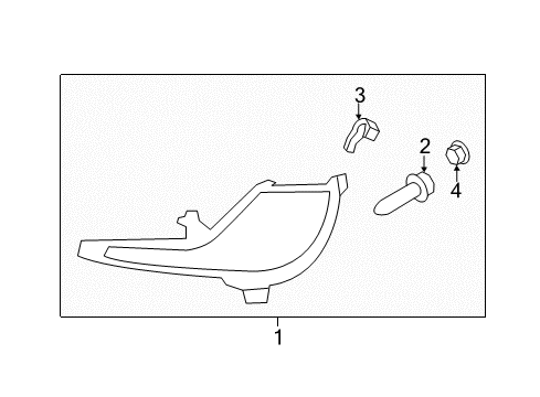 2012 Hyundai Accent Bulbs Front Passenger Side Fog Light Assembly Diagram for 92202-1R000