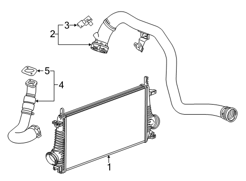 2020 Chevrolet Malibu Intercooler Intercooler Diagram for 23336319