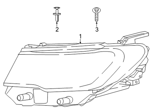 2022 Jeep Compass Headlamp Components HEADLAMP Diagram for 68441580AE