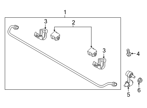 2021 Hyundai Veloster Stabilizer Bar & Components - Rear Bar Assembly-Rear Stabilizer Diagram for 55510-G2100