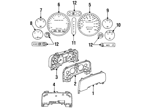 1994 Dodge Ram 2500 Instruments & Gauges Gauge Diagram for 4778564