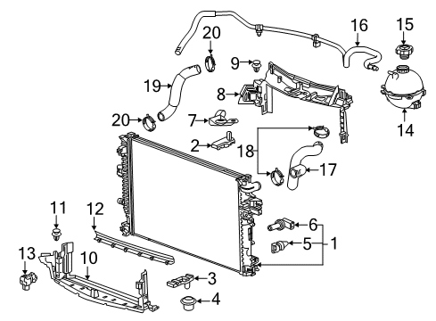 2019 Buick LaCrosse Powertrain Control Lower Hose Diagram for 26215482