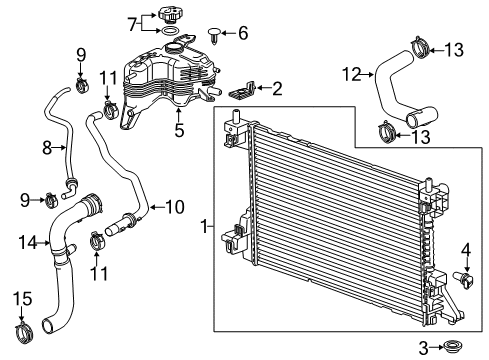 2012 Chevrolet Volt Powertrain Control Lower Hose Diagram for 20896267