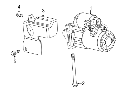 2017 GMC Sierra 1500 Starter Starter Diagram for 12695760