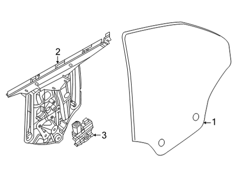 2022 BMW 430i Glass & Hardware - Quarter Panel WINDOW LIFTER WITHOUT MOTOR Diagram for 51375A2B0D5