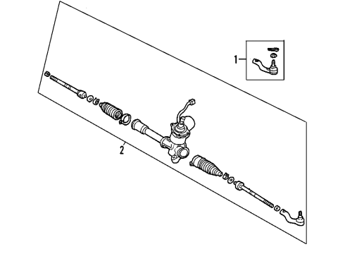 2008 Toyota Yaris Steering Column & Wheel, Steering Gear & Linkage Control Module Diagram for 89650-52140