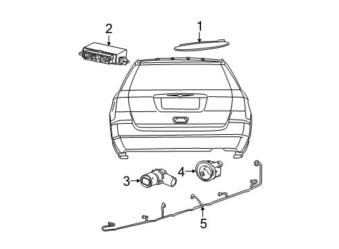 2006 Chrysler Pacifica Parking Aid Sensor-Park Assist Diagram for YK91BPKAA