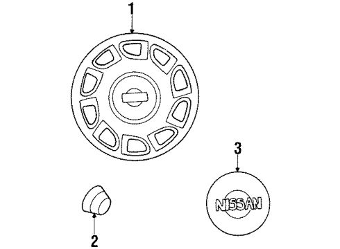 1998 Nissan Maxima Wheel Covers & Trim Disc Wheel Cap Diagram for 40315-0L700