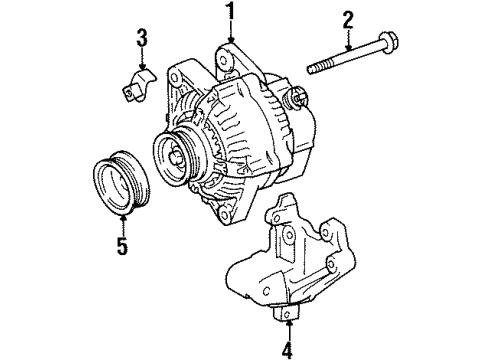 1994 Toyota Celica Alternator Mount Bracket Diagram for 12511-16110