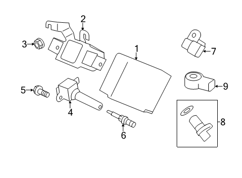 2019 Toyota 86 Powertrain Control ECM Diagram for SU003-08345