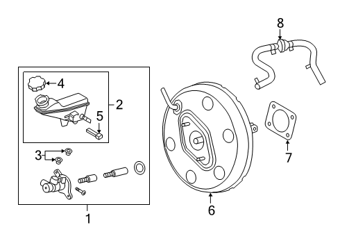 2020 Hyundai Venue Dash Panel Components Cylinder Assembly-Brake Master Diagram for 58510-K2360