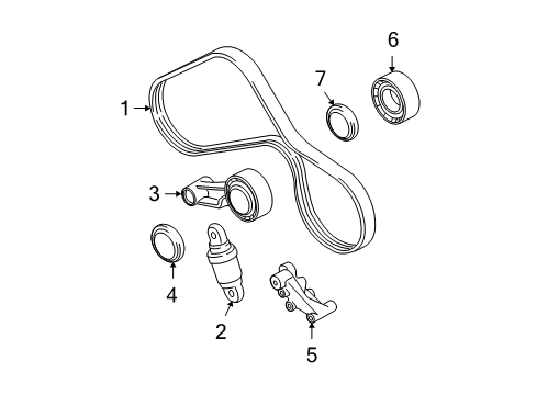 2013 BMW M3 Belts & Pulleys Adjusting Pulley With Lever Diagram for 11287838194