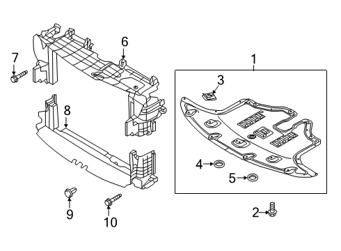2019 Kia Sorento Splash Shields Washer Diagram for 97749C5500