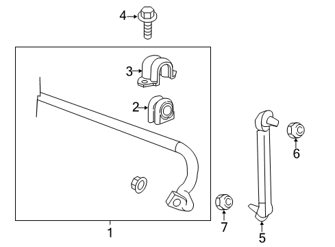 2012 Chevrolet Sonic Stabilizer Bar & Components - Front Stabilizer Bar Diagram for 95933270