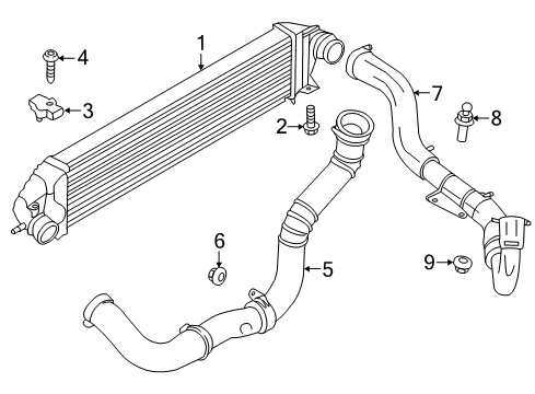 2014 Ford Escape Intercooler Air Duct Diagram for CV6Z-6C646-G