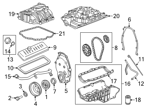 2010 GMC Savana 1500 Intake Manifold Vibration Damper Bolt Diagram for 9440024