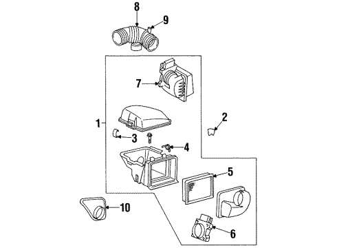 1997 Pontiac Grand Prix Powertrain Control Cleaner Asm-Air Diagram for 25161467