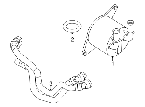 2020 BMW 228i xDrive Gran Coupe Trans Oil Cooler OIL COOLER Diagram for 24148699905