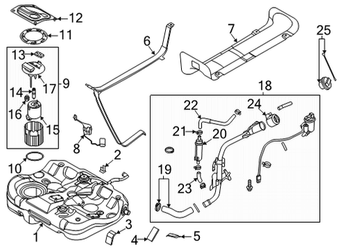 2021 Hyundai Sonata Fuel Injection Fuel Pump Sender Assembly Diagram for 94460L0000