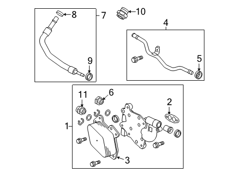 2010 Chevrolet Camaro Oil Cooler Inlet Hose Diagram for 92239563