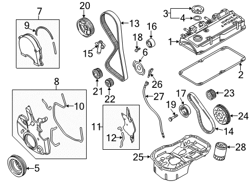 2001 Mitsubishi Galant Filters Bolt-HEXAGON Head Diagram for MF244860