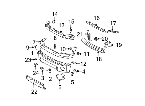 2007 Toyota Tundra Front Bumper Valance Panel Diagram for 53911-0C030