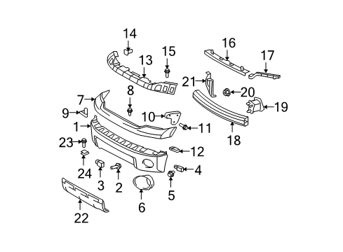 2011 Toyota Tundra Parking Aid Upper Cover Diagram for 52129-0C901