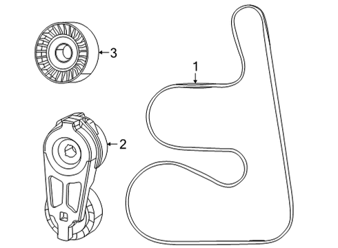 2022 Jeep Grand Wagoneer Belts & Pulleys SERPENTINE Diagram for 68505214AA