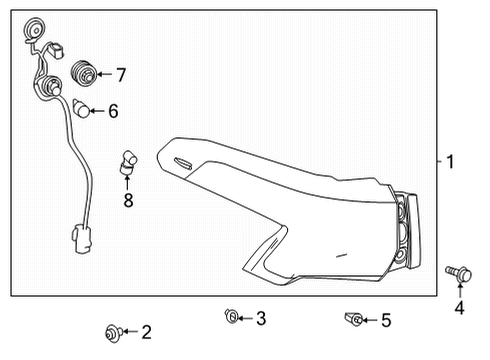 2021 Toyota Sienna Bulbs Tail Lamp Assembly Diagram for 81560-08071