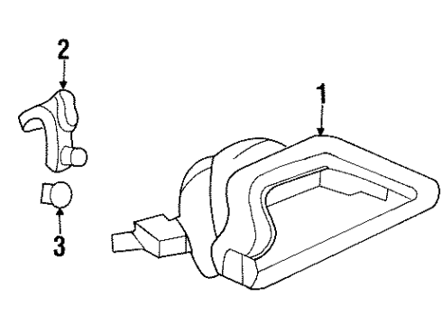 1998 Chevrolet Lumina High Mount Lamps Lamp Asm-High Mount Stop Diagram for 5978068