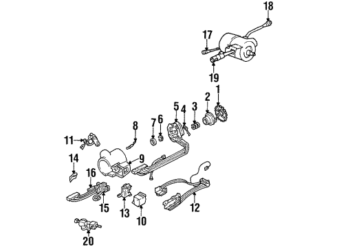 1997 Buick LeSabre Switches Switch Asm-Instrument Panel Lamp Dimmer Diagram for 25620415