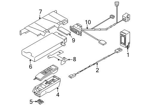 2000 BMW 528i Electrical Components Sealing Strip Diagram for 51411970578